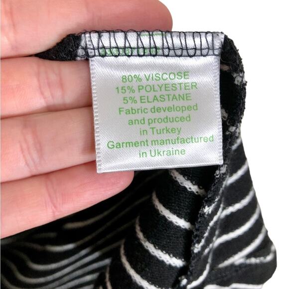 Garnet Hill Striped Swing T-shirt Dress Size Small - Picture 5 of 5